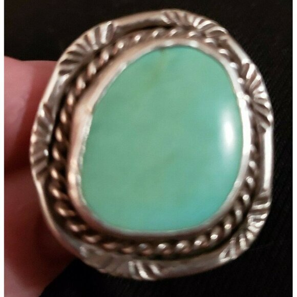 Navajo Vintage Turquoise Ring sz 5 - Picture 6 of 6